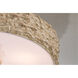 Trellis 3 Light Hand-painted with putty patina and silver leaf orb Bath/Flush Mounts Ceiling Light